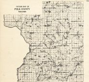 Polk County Outline, Wisconsin State Atlas 1930c